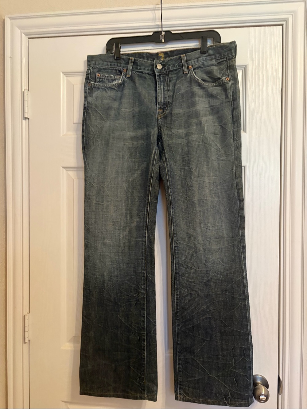 Men’s Seven Dark Wash Blue Jeans
